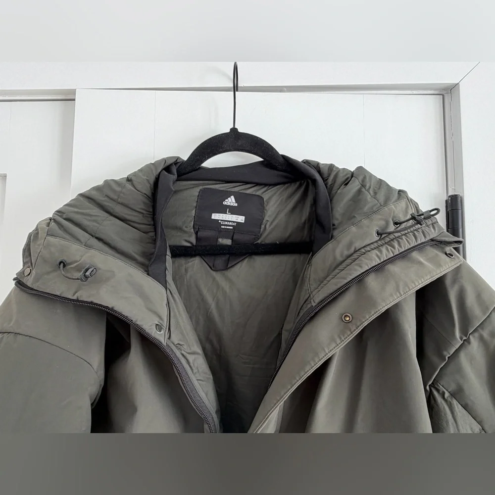 Adidas Men’s Olive Myshelter‎ Climaheat Parka Down Coat sz large